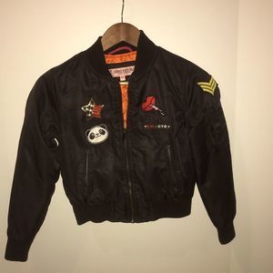 Urban Republic Black Kids Puffer Jacket with Patches